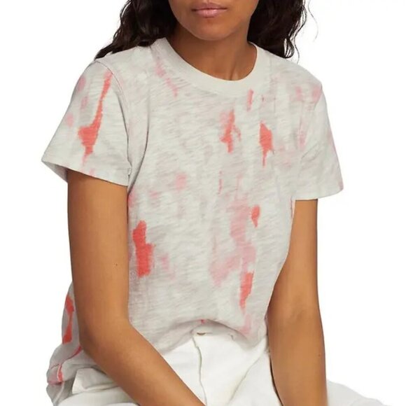 NWT ATM Anthony Thomas Melillo slub jersey abstract distressed blur t-shirt - Picture 1 of 8